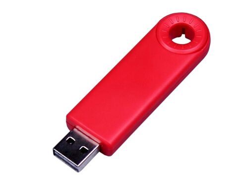 USB 2.0- флешка промо на 64 Гб прямоугольной формы, выдвижной ме 1