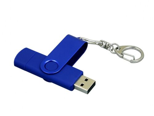 USB 2.0- флешка на 32 Гб с поворотным механизмом и дополнительны 3
