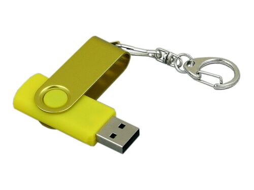 USB 2.0- флешка промо на 32 Гб с поворотным механизмом и однотон 3