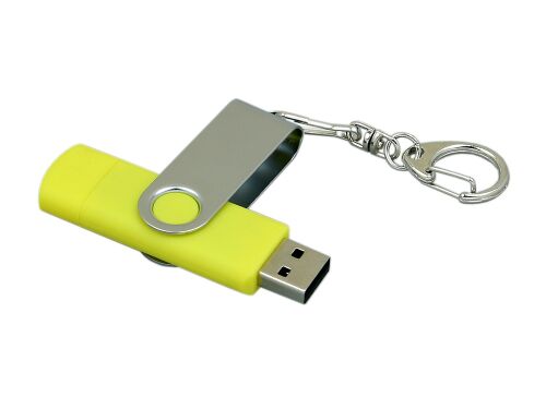 USB 2.0- флешка на 16 Гб с поворотным механизмом и дополнительны 3