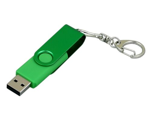 USB 2.0- флешка промо на 64 Гб с поворотным механизмом и однотон 2