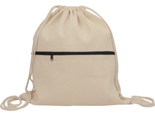 Рюкзак-мешок хлопковый «Lark» с цветной молнией 2