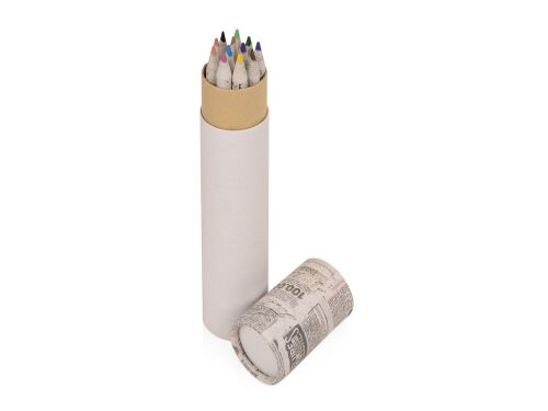 Набор цветных карандашей из "газетной бумаги" в тубе «News» 1