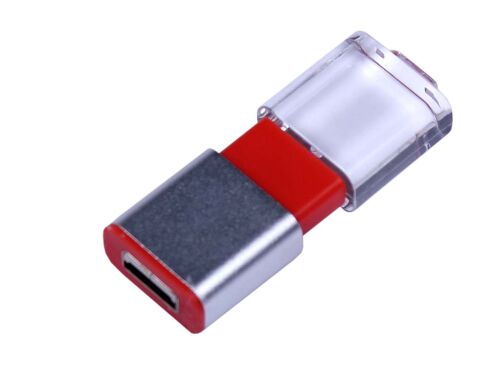 USB 2.0- флешка промо на 32 Гб прямоугольной формы, выдвижной ме 2