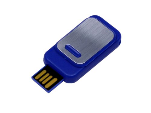 USB 2.0- флешка промо на 64 Гб прямоугольной формы, выдвижной ме 1