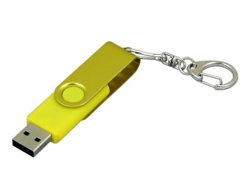 USB 2.0- флешка промо на 64 Гб с поворотным механизмом и однотон 2