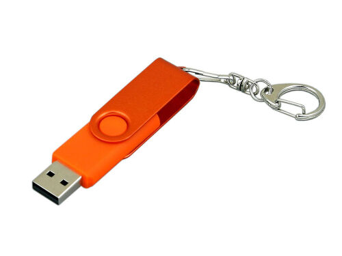 USB 2.0- флешка промо на 8 Гб с поворотным механизмом и однотонн 2