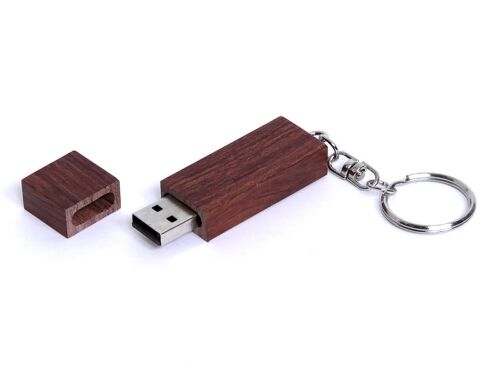 USB 2.0- флешка на 4 Гб прямоугольная форма, колпачок с магнитом 1