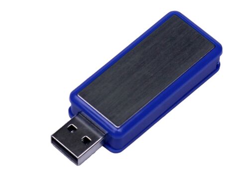 USB 3.0- флешка промо на 64 Гб прямоугольной формы, выдвижной ме 1