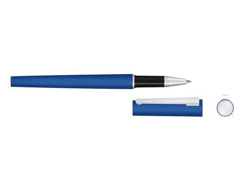 Ручка металлическая роллер «Brush R GUM» soft-touch с зеркальной 2