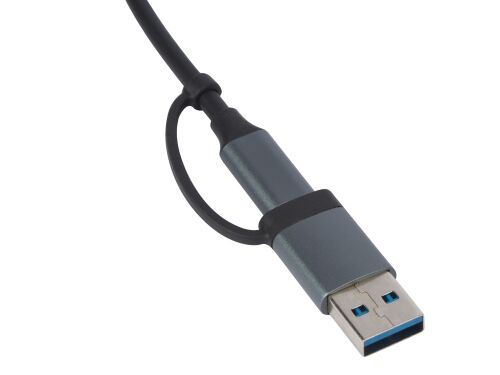 USB-хаб «Link» с коннектором 2-в-1 USB-C и USB-A, 2.0/3.0 4
