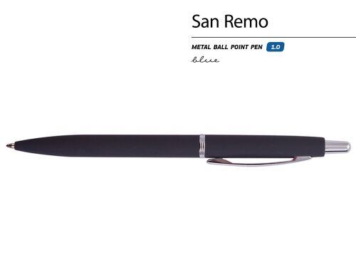 Ручка металлическая шариковая «San Remo», софт тач 2