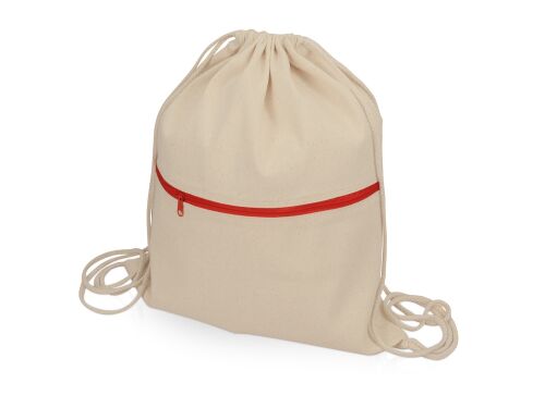 Рюкзак-мешок хлопковый «Lark» с цветной молнией 8