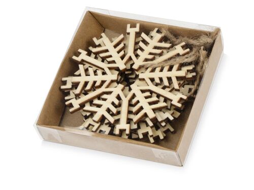 Набор деревянных снежинок 3
