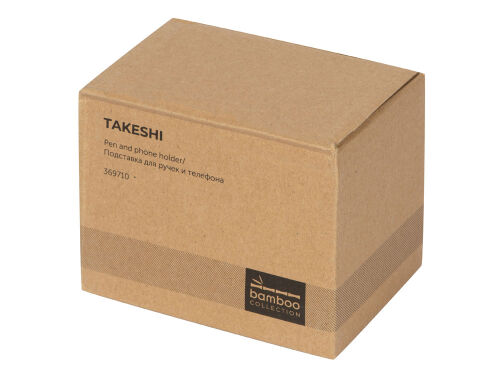 Подставка для ручек и телефона из бамбука «Takeshi» 7