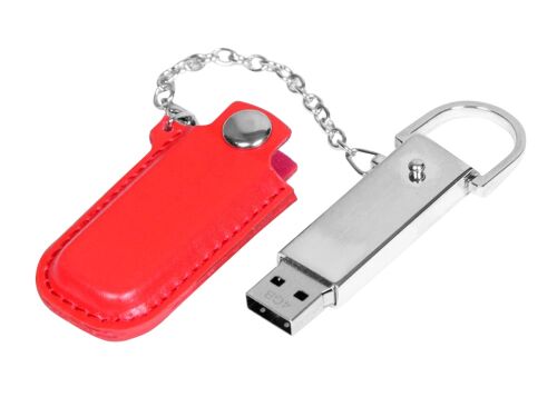 USB 2.0- флешка на 16 Гб в массивном корпусе с кожаным чехлом 2