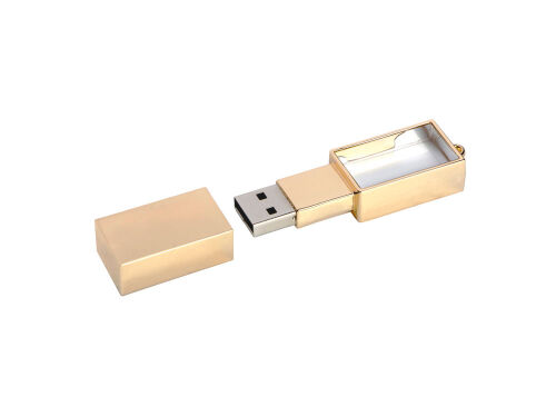 USB 2.0- флешка на 2 Гб кристалл в металле 2