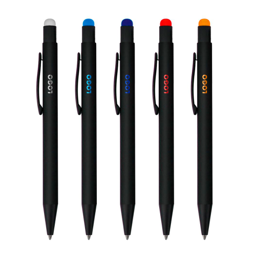 Ручка шариковая Raven (черная с оранжевым) 3