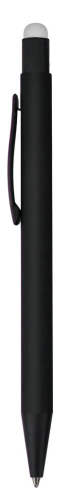 Ручка шариковая Raven (черная с серебристым) 2